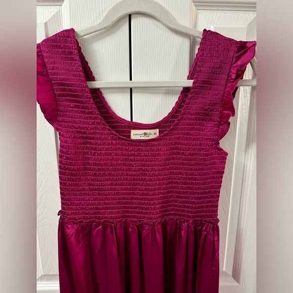 Natural Life Olivia Magenta Smocked Maxi Dress - Picture 2 of 4